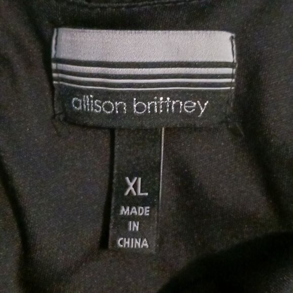 Allison Brittney Black Sleeveless Blouson Midi Dress with‎ Keyhole Back, Size XL - Picture 7 of 10